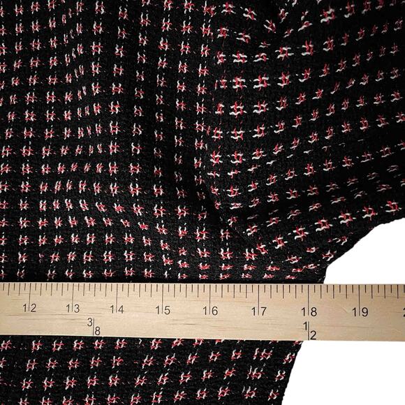 Womens Rena Lange Shawl Collar Lined Ruffle Blazer Jacket Black Patterned Size 8 - Picture 7 of 8